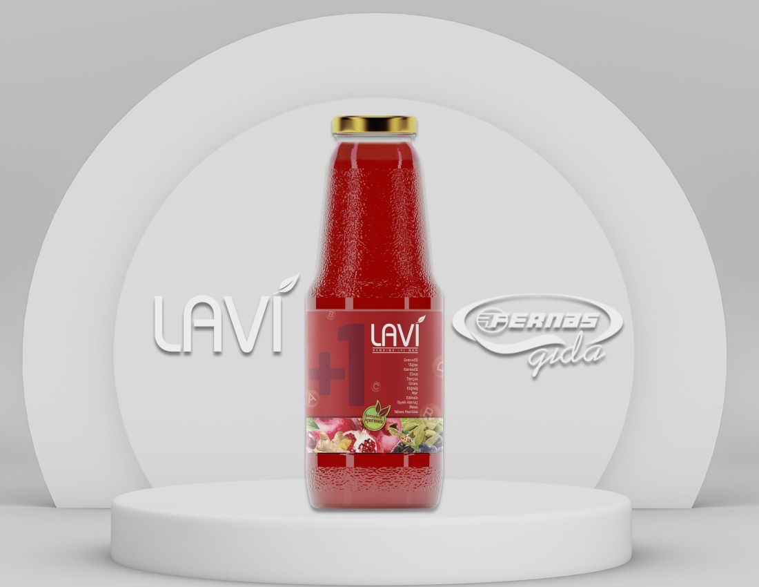 Lavi +1 Derman Mixed Fruit Drink 1 L Glass Bottle