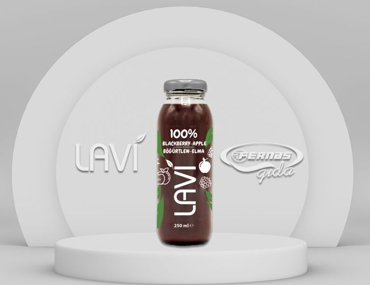 Lavi %100 Böğürtlen-Elma Suyu 250 ml Cam Şişe