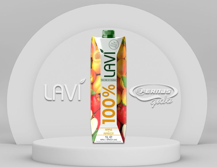 Lavi 100% Apple-Apricot Juice 1 L Tetrapak