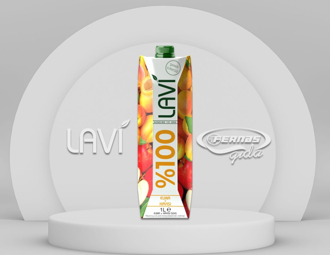 Lavi %100 Elma-Kayısı Suyu 1 L Tetrapak