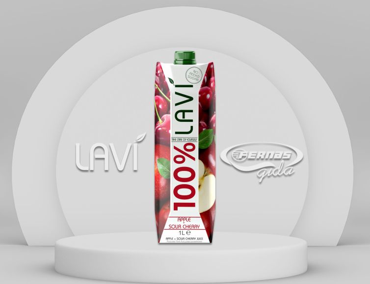 Lavi 100% Apple-Cherry Juice 1 L Tetrapak